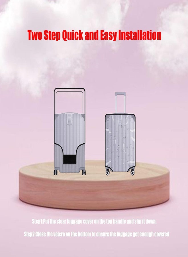 Kinglighten 24 Inch Luggage Cover Protector Bag PVC Clear Plastic Suitcase Cover Protectors Travel Luggage Sleeve Protector - Image 5